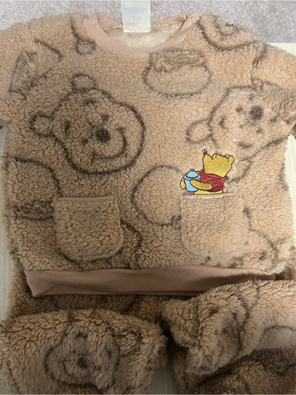 NWT Disney Winnie the Pooh Sherpa Fleece 2PC Jogger Set 18M